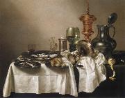 Willem Claesz Heda Style life with gilded cup USA oil painting artist